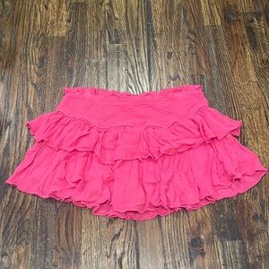 Preppy pink ruffle skirt with built in shorts from The Impeccable Pig size L